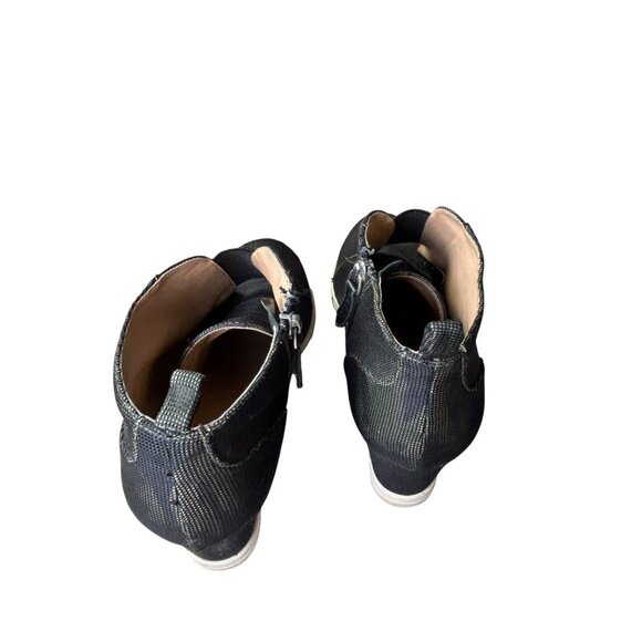 Linea Paolo Women's Felicia Wedge Heel Boot Sz 9 Green Camo Side Zip - Picture 12 of 15